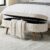 43.5″ Ottoman with Storage, Storage Ottoman Bench with Safety Hinge, Linen End of Bed Bench, Upholstered Entryway Bench for Bedroom, Living Room & Window, Holds up to 330 lb, Beige