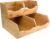 HOMESTEAD Bamboo Pantry Storage Bins – Stackable Potato & Onion Storage Bin for Kitchen Countertop, Pantry Organizer, Fruit Vegetable Basket, Multiuse – Set of 3 Slide-Out Access