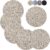 Coga Cotton Trivets for Hot Dishes, 6 Pack Heat Resistant Kitchen Hot Pads, 8 Inch Round Pot Holders for Pots and Pans, Woven Plate Mats, Farmhouse Decor Home Essentials, Brown