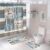 4PCS Rustic Floral Flower Sweet Love Home Fabric Shower Curtain Set, with Non-Slip Rugs, Toilet Lid Cover and Bath Mat Farmhouse Country Vintage Wood Plank Cotton Bathroom Decor Waterproof 72×72