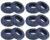 Woven Napkin Rings Set of 12 – Farmhouse Table Décor Napkin Holders for Weddings, Holiday Parties, Dining Table & Everyday Place Settings (Dark Blue)