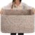 OIAHOMY 75L Large Woven Cotton Rope Storage Basket with Handle for Organizing Blanket and Toys for Living Room, Nursery, Brown Variegated 22”x17”x12”