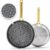 GreenPan Hybrid 9.5” & 11” Nonstick Stainless Steel Frying Pan Set, APEX Tri-Ply Thermobond PFAS-Free Ceramic Skillets, Induction & All Cooktop Compatible, Oven Temp to 850°F, Dishwasher Safe, Gold
