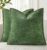 decorUhome Fall Chenille Soft Cozy Throw Pillow Covers 18×18 Set of 2, Modern Farmhouse Boho Velvet Decorative Pillow Cases with Stitched Edge for Couch Sofa Bed Home Decor, Forest Green