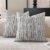 Striped Throw Pillow Covers 18×18 Set of 2 Gray Textured Boucle Chic Morden Boho Accent Farmhouse Decorative Chenille Pillow Covers for Home Decor Bed Sofa Living Room